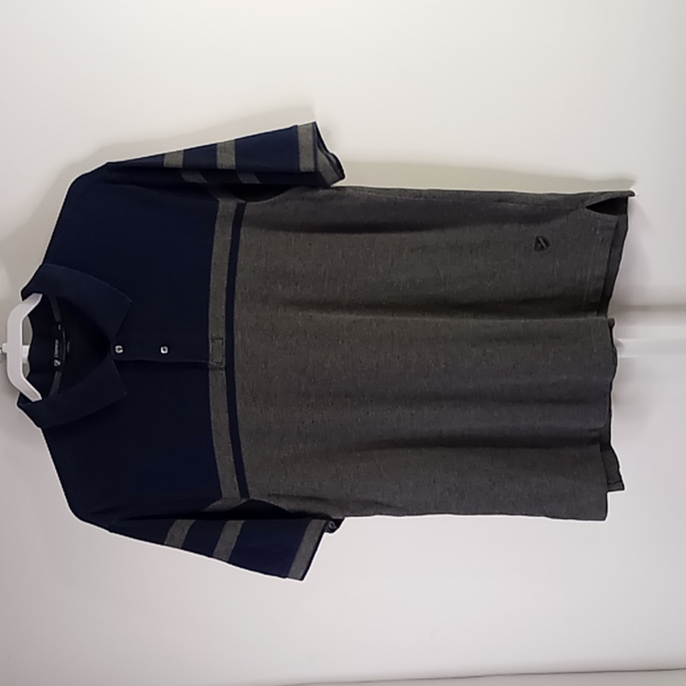 Cremieux Classic Polo Shirt Men's Size Large Navy/ Gray